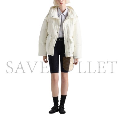 PRADA MEDIUM-WEIGHT HOODED SOFT FABRIC DOWN JACKET 292290